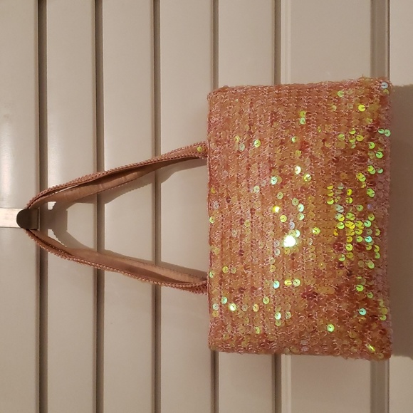 Pink Sequins Crochet Mini Bag - Picture 4 of 17